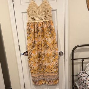 NWT Crochet Top Floral jumpsuit